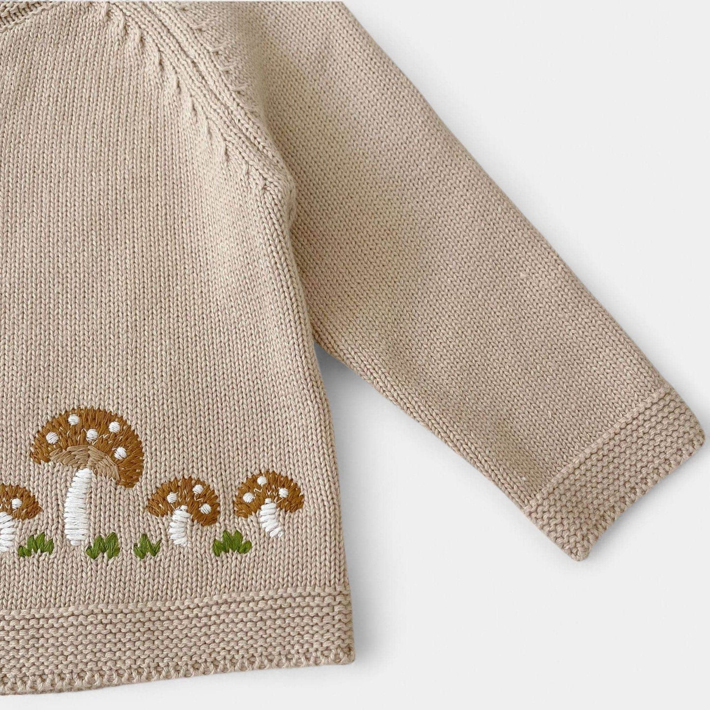 Mini Mushroom Cotton Knit Cardigan (3m-3yrs)