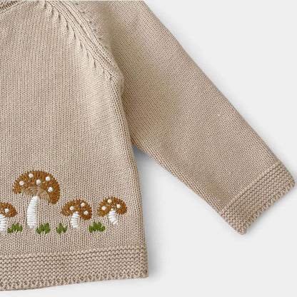 Mini Mushroom Cotton Knit Cardigan (3m-3yrs)