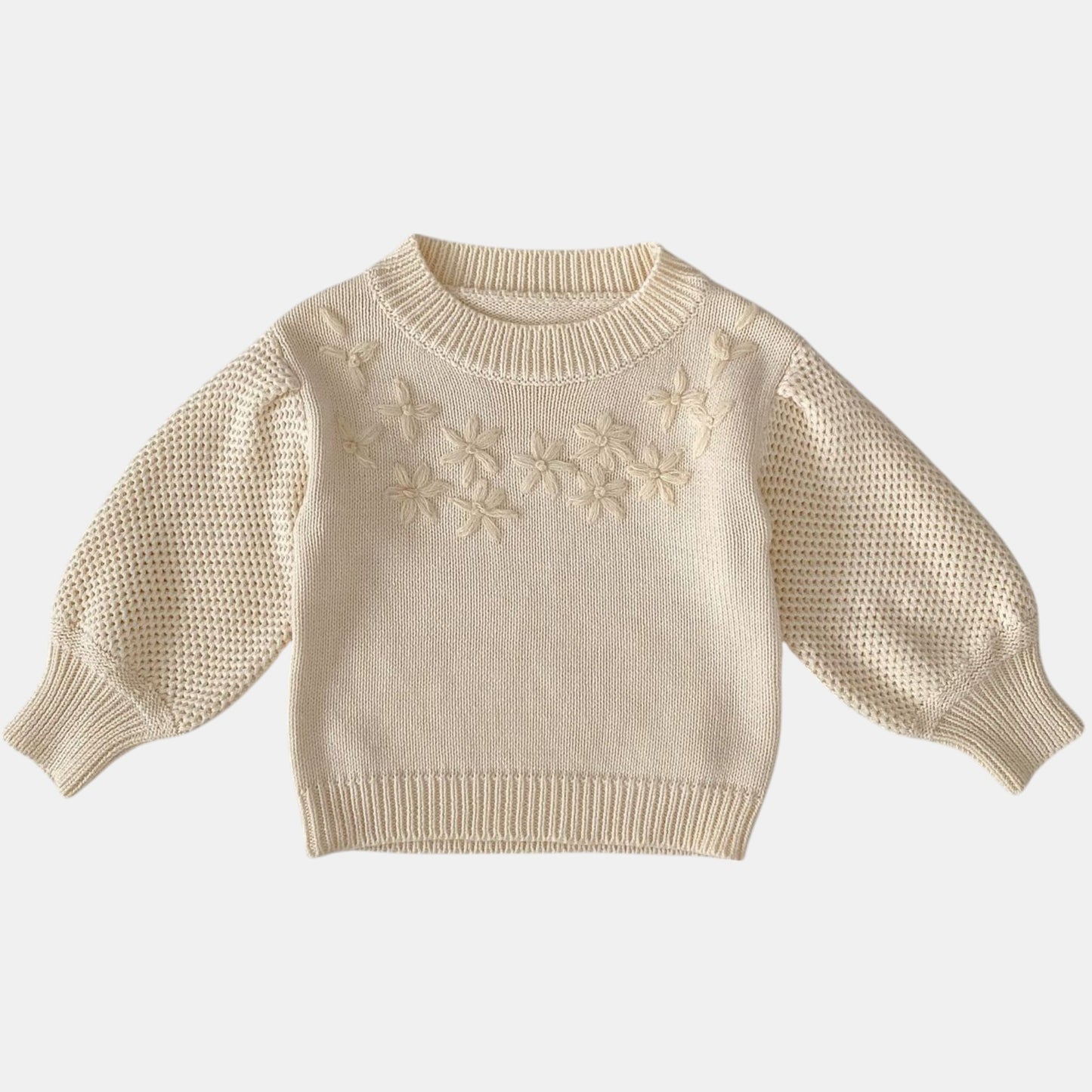Mirabelle Embroidered Cotton Knit Sweater (3m-3yrs)