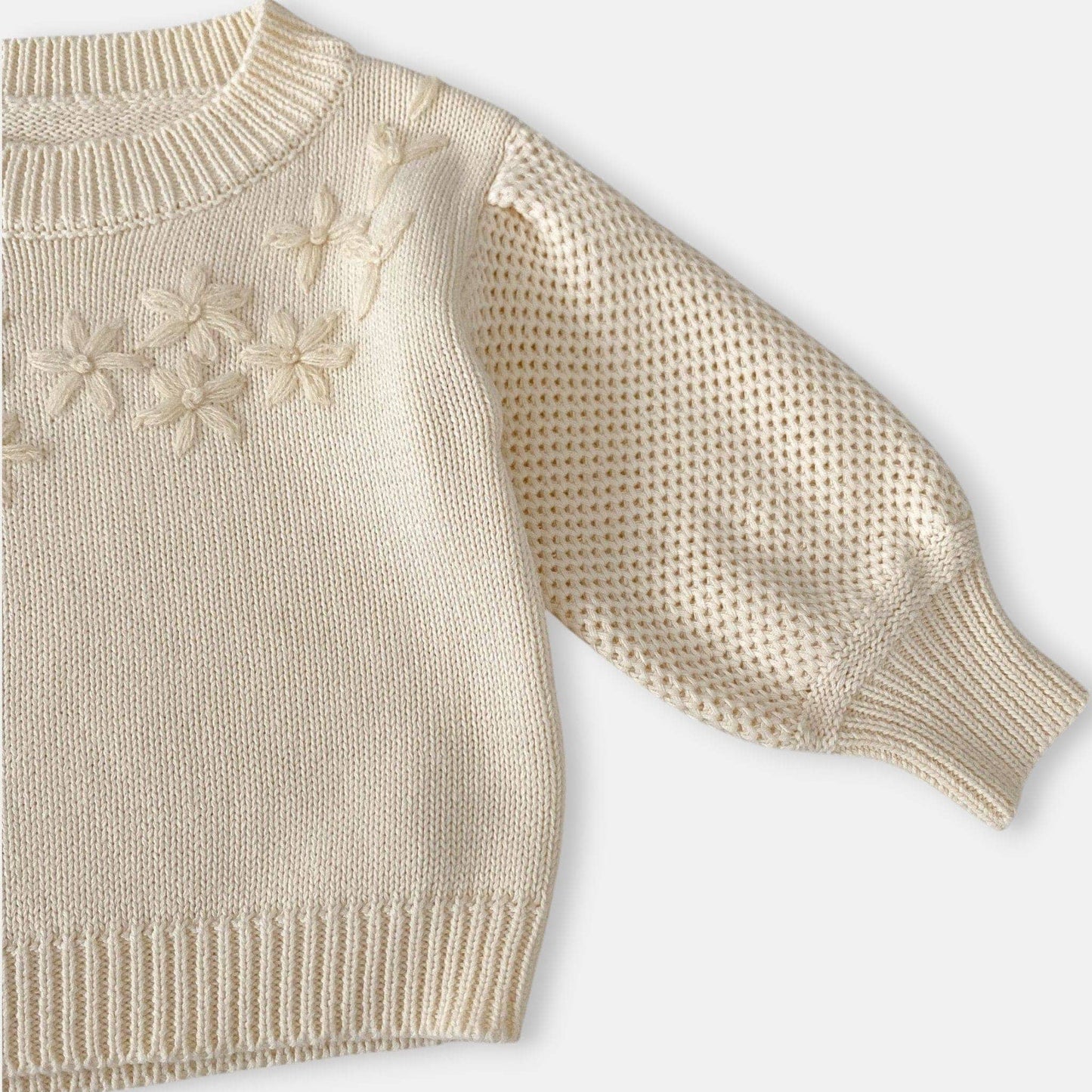 Mirabelle Embroidered Cotton Knit Sweater (3m-3yrs)