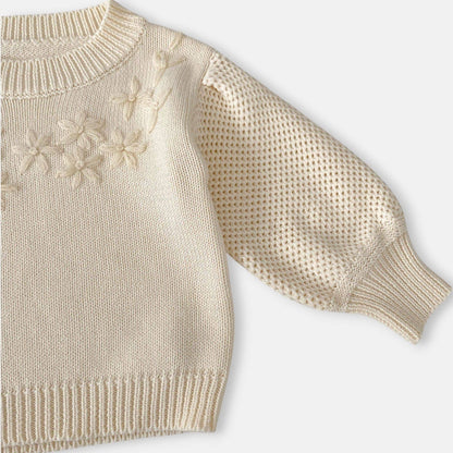Mirabelle Embroidered Cotton Knit Sweater (3m-3yrs)