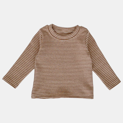 Mocha Stripe Cotton Top (3m-3yrs)