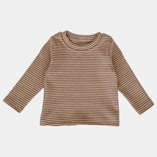 Mocha Stripe Cotton Top (3m-3yrs)