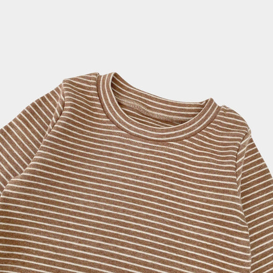 Mocha Stripe Cotton Top (3m-3yrs)