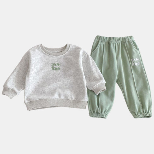 More Funs Cotton Lounge Set, Green (6m-4yrs)