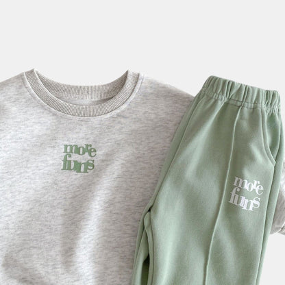 More Funs Cotton Lounge Set, Green (6m-4yrs)
