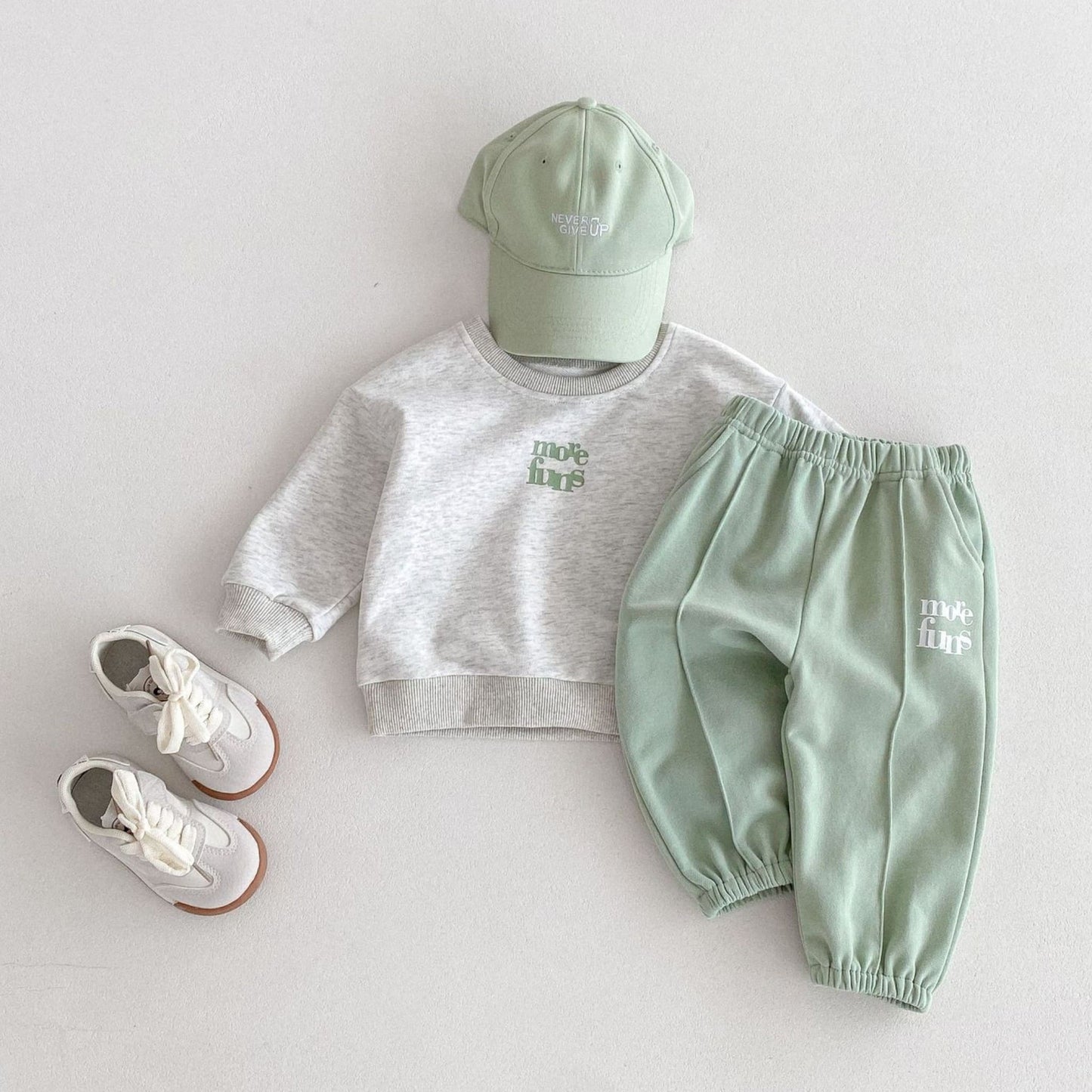 More Funs Cotton Lounge Set, Green (6m-4yrs)