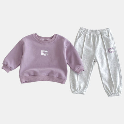 More Funs Cotton Lounge Set, Purple (6m-4yrs)