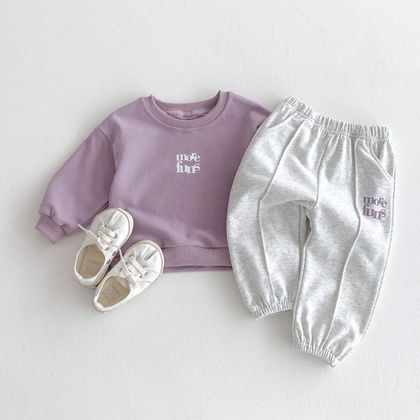 More Funs Cotton Lounge Set, Purple (6m-4yrs)