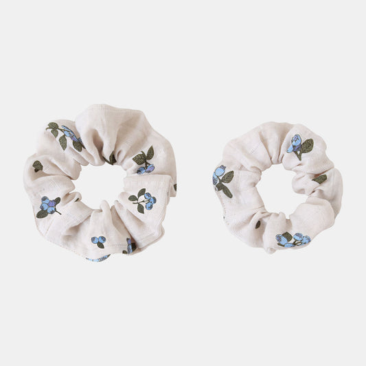 Mother & Daughter Matching Hair Scrunchies, Blueberries - Bambisserie