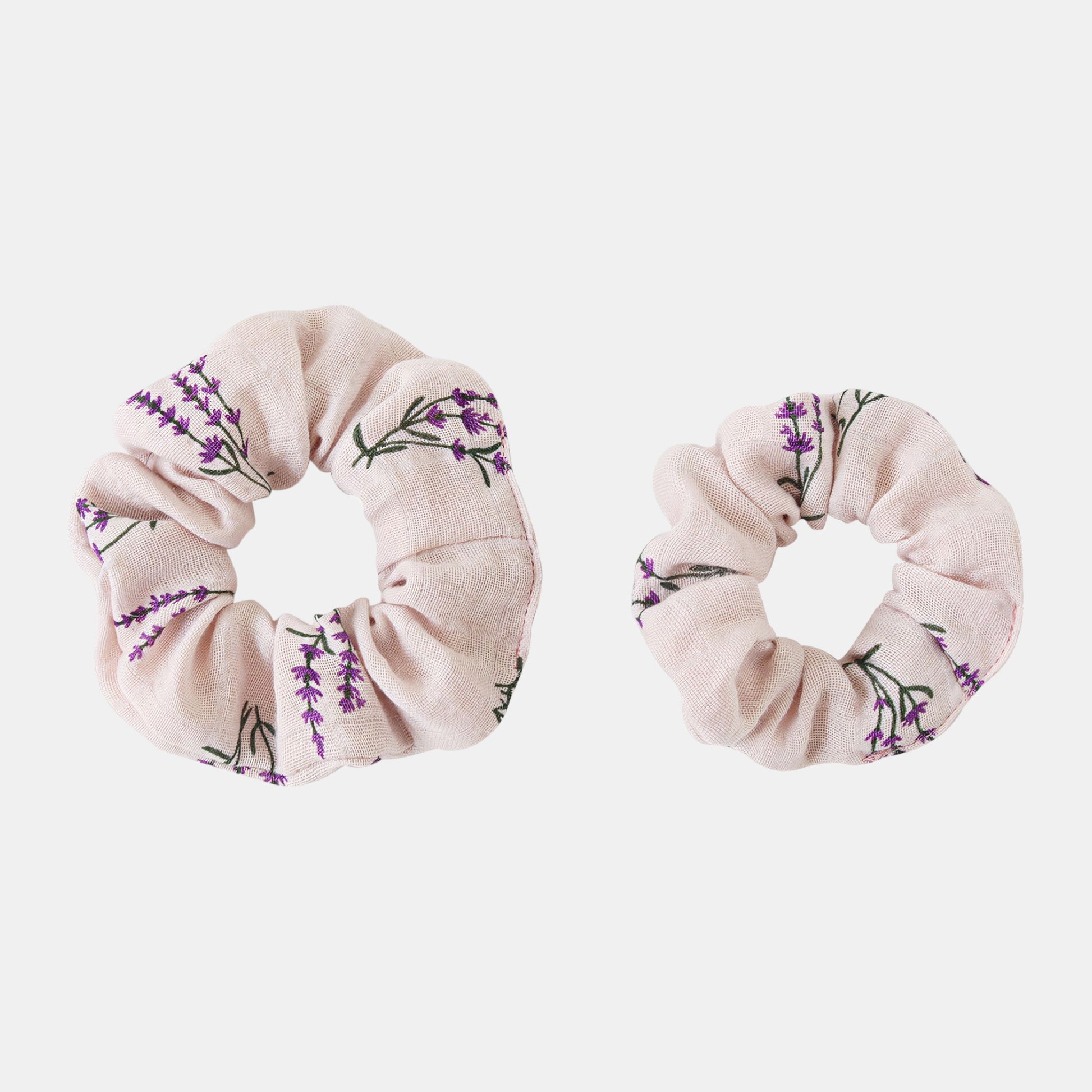 Mother & Daughter Matching Hair Scrunchies, Lavender - Bambisserie
