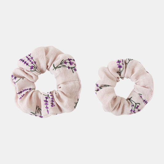 Mother & Daughter Matching Hair Scrunchies, Lavender - Bambisserie