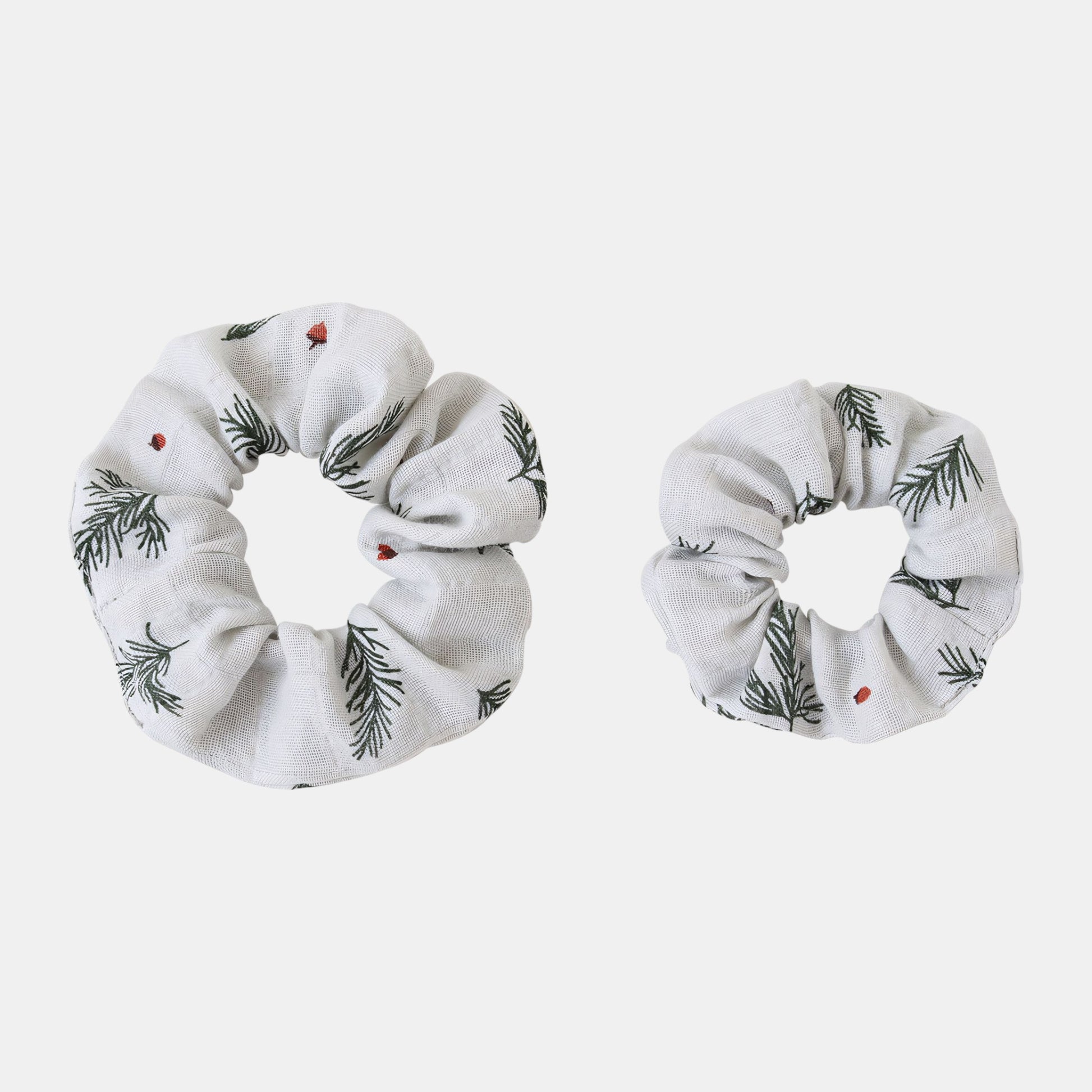 Mother & Daughter Matching Hair Scrunchies, Pine Trees - Bambisserie