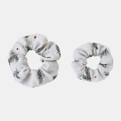 Mother & Daughter Matching Hair Scrunchies, Pine Trees - Bambisserie