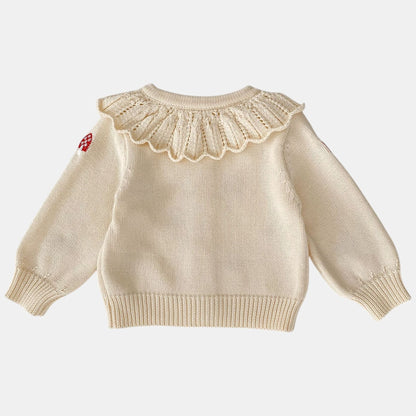 Mushroom Fable Cotton Knit Cardigan (3m-3yrs)