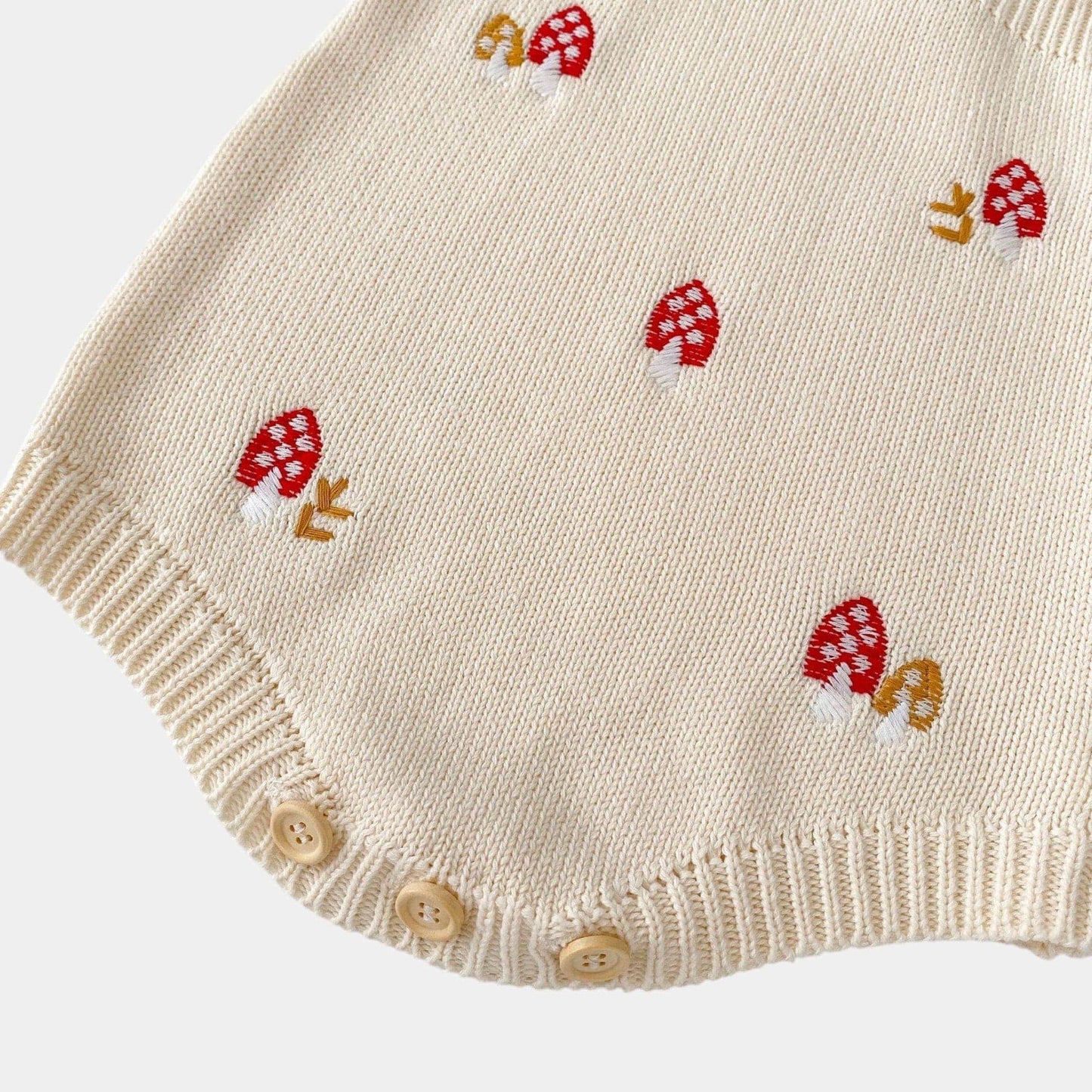 Mushroom Fable Cotton Knit Romper (3m-3yrs)