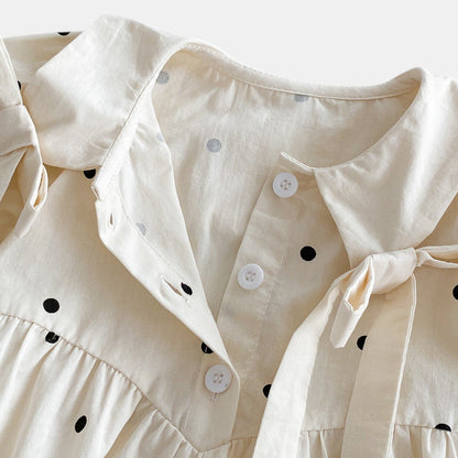 Nina Polka Dot Cotton Romper Set (3m-3yrs)