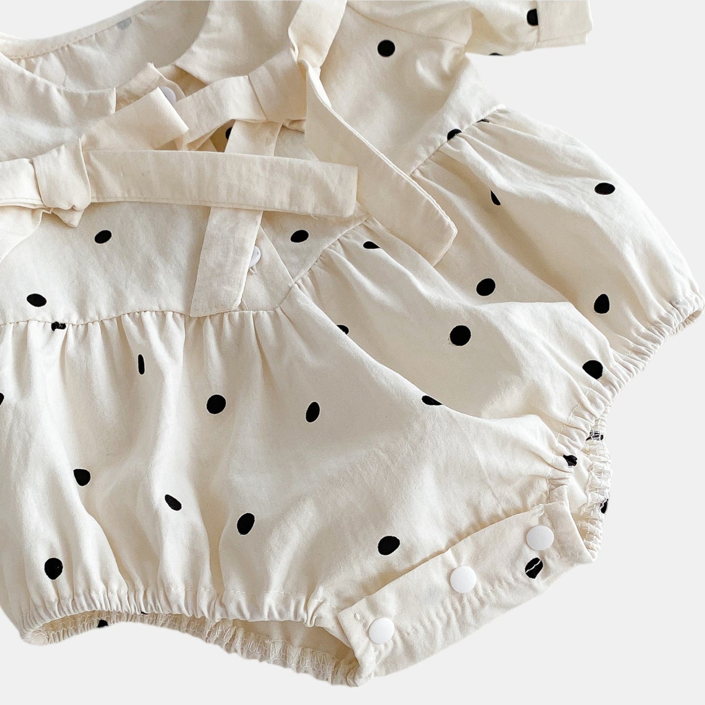 Nina Polka Dot Cotton Romper Set (3m-3yrs)
