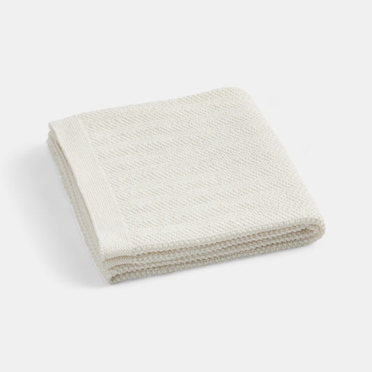 OEKO-TEX® White Waves Knitted Cotton Blanket - Folded - Bambisserie