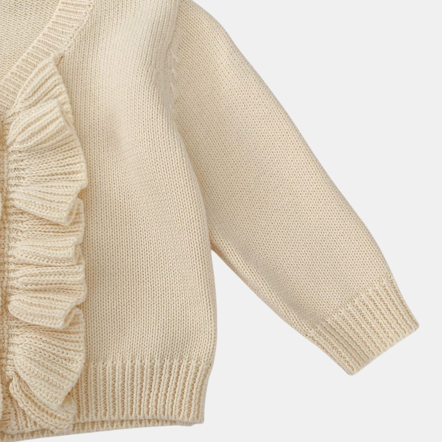 Orla Ruffle Cotton Knit Cardigan (3m-3yrs)