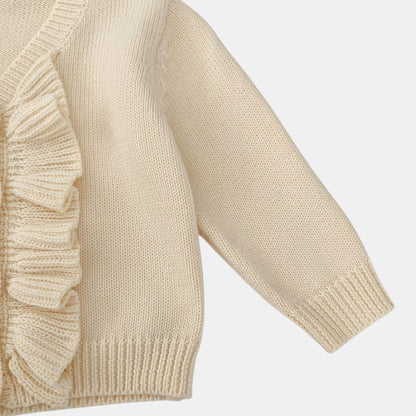 Orla Ruffle Cotton Knit Cardigan (3m-3yrs)