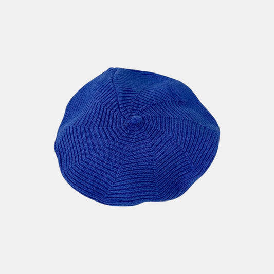 Petit Painter Cotton Knit Beret, Blue (3m-3yrs)