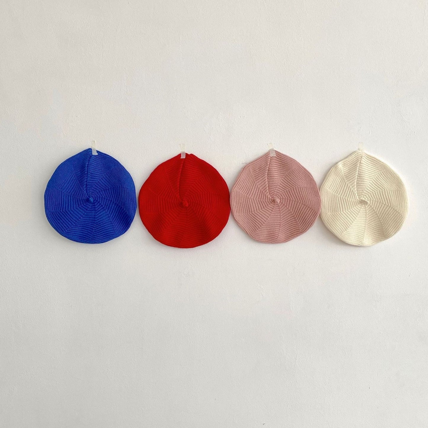 Petit Painter Cotton Knit Beret, Blue (3m-3yrs)
