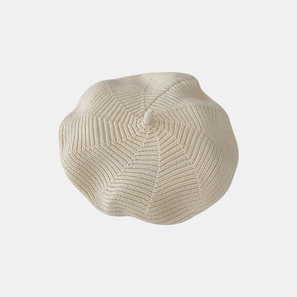Petit Painter Cotton Knit Beret, Cream (3m-3yrs)