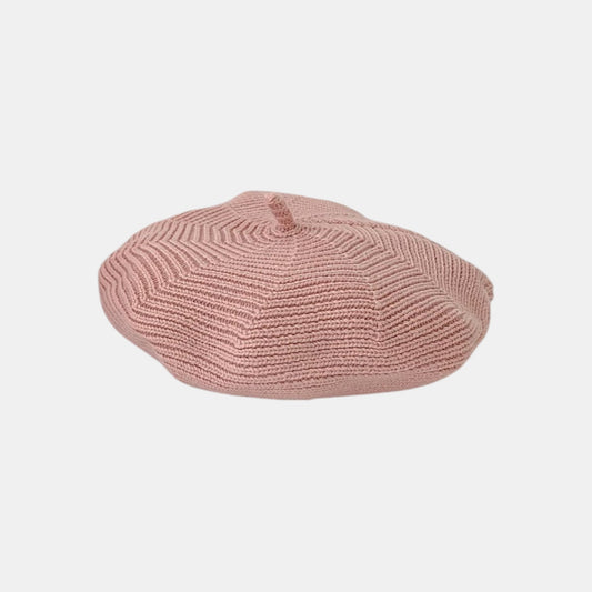 Petit Painter Cotton Knit Beret, Pink (3m-3yrs)