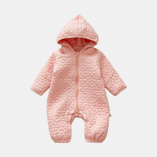 Pink Blossom Quilted Baby Pramsuit (3m-3yrs)