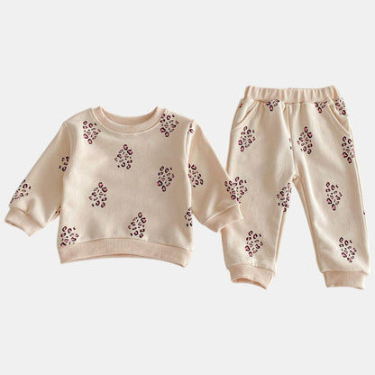 Pink Leopard Cotton Lounge Set (6m-4yrs)