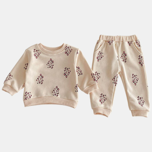 Pink Leopard Cotton Lounge Set (6m-4yrs)