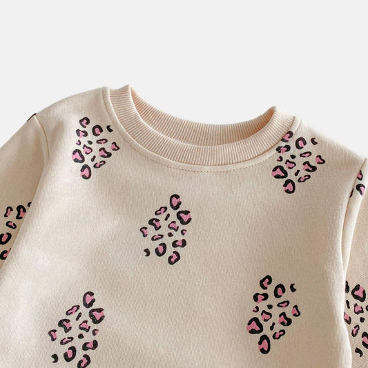 Pink Leopard Cotton Lounge Set (6m-4yrs)