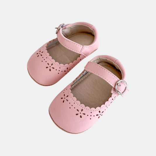 Pink Petal Scallop Baby Shoes (11-13cm)