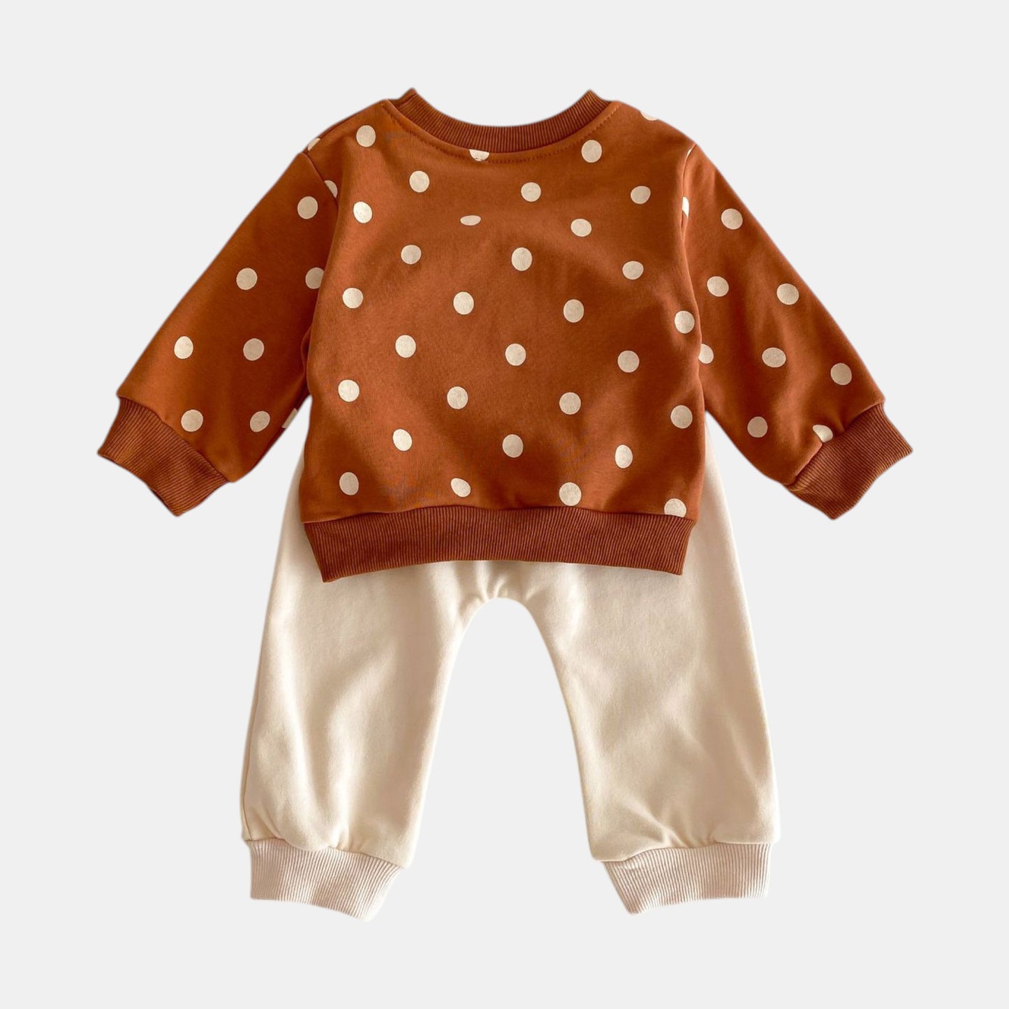Polka Bear Cotton Lounge Set (6m-4yrs)