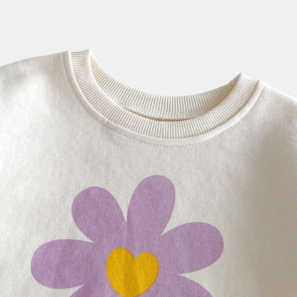 Purple Bloom Cotton Lounge Set (6m-4yrs)