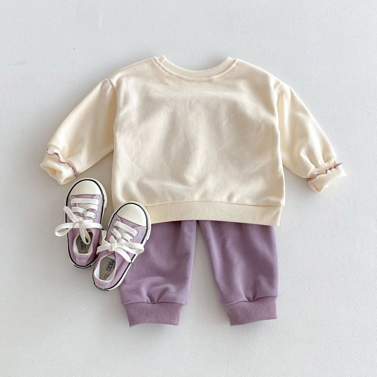 Purple Bloom Cotton Lounge Set (6m-4yrs)
