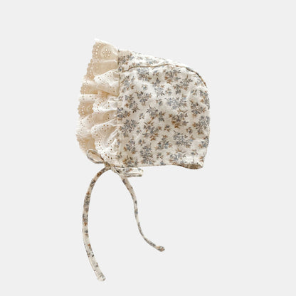 Rena Floral Romper Dress & Bonnet Set - Cream (3m-24m)