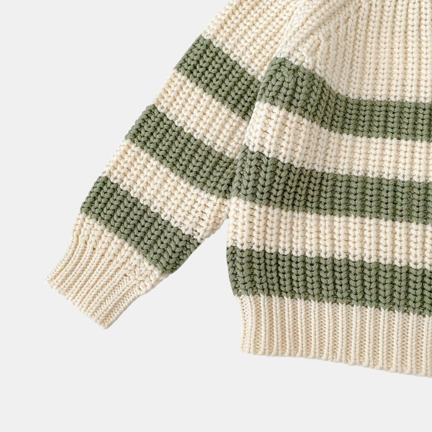 Rene Stripe Knit Set - Cream/Sage (6m-3yrs)
