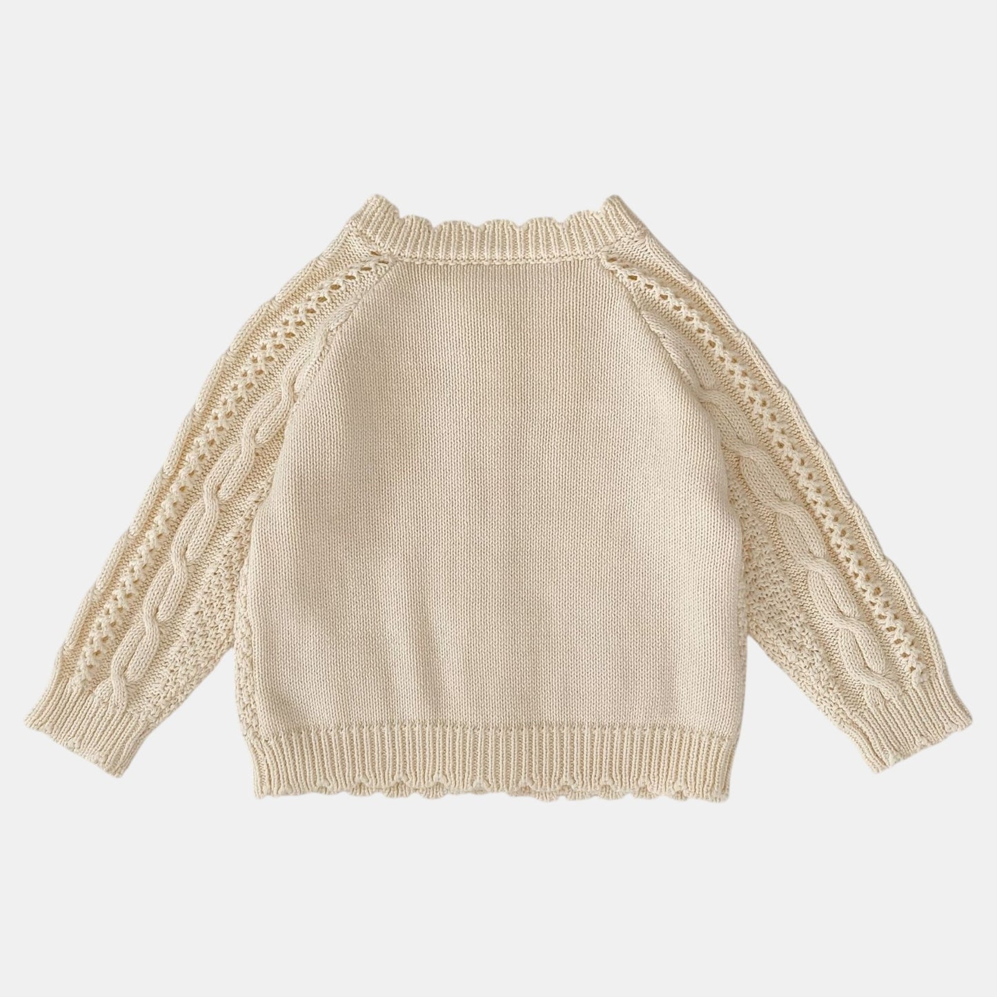 Riley Cable Knit Cardigan - Cream (6m-3yrs)