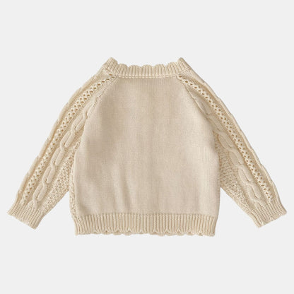 Riley Cable Knit Cardigan - Cream (6m-3yrs)