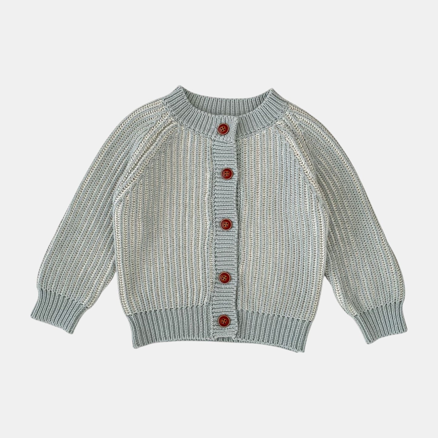 River Rib Knit Cardigan - Lake Blue (3m-3yrs)