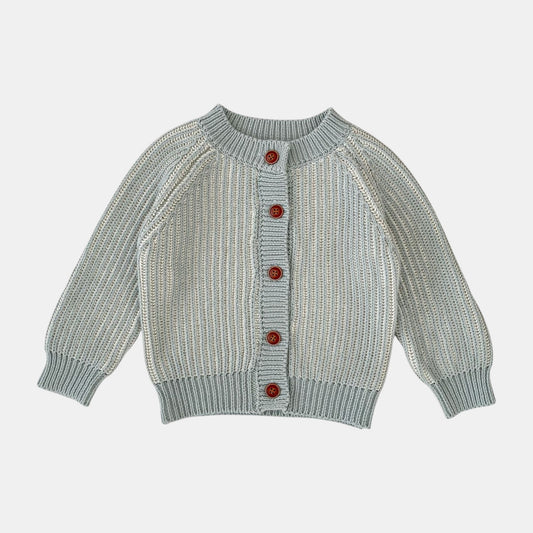 River Rib Knit Cardigan - Lake Blue (3m-3yrs)