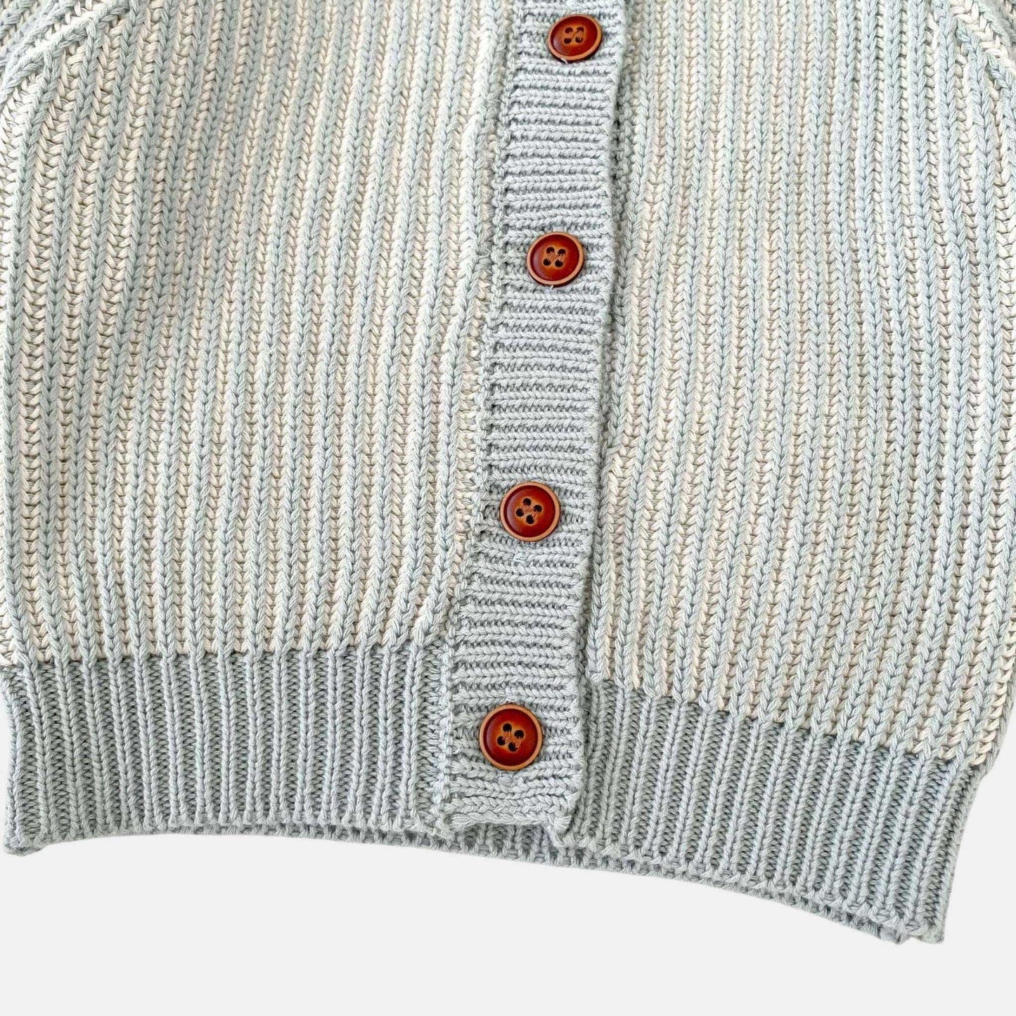 River Rib Knit Cardigan - Lake Blue (3m-3yrs)