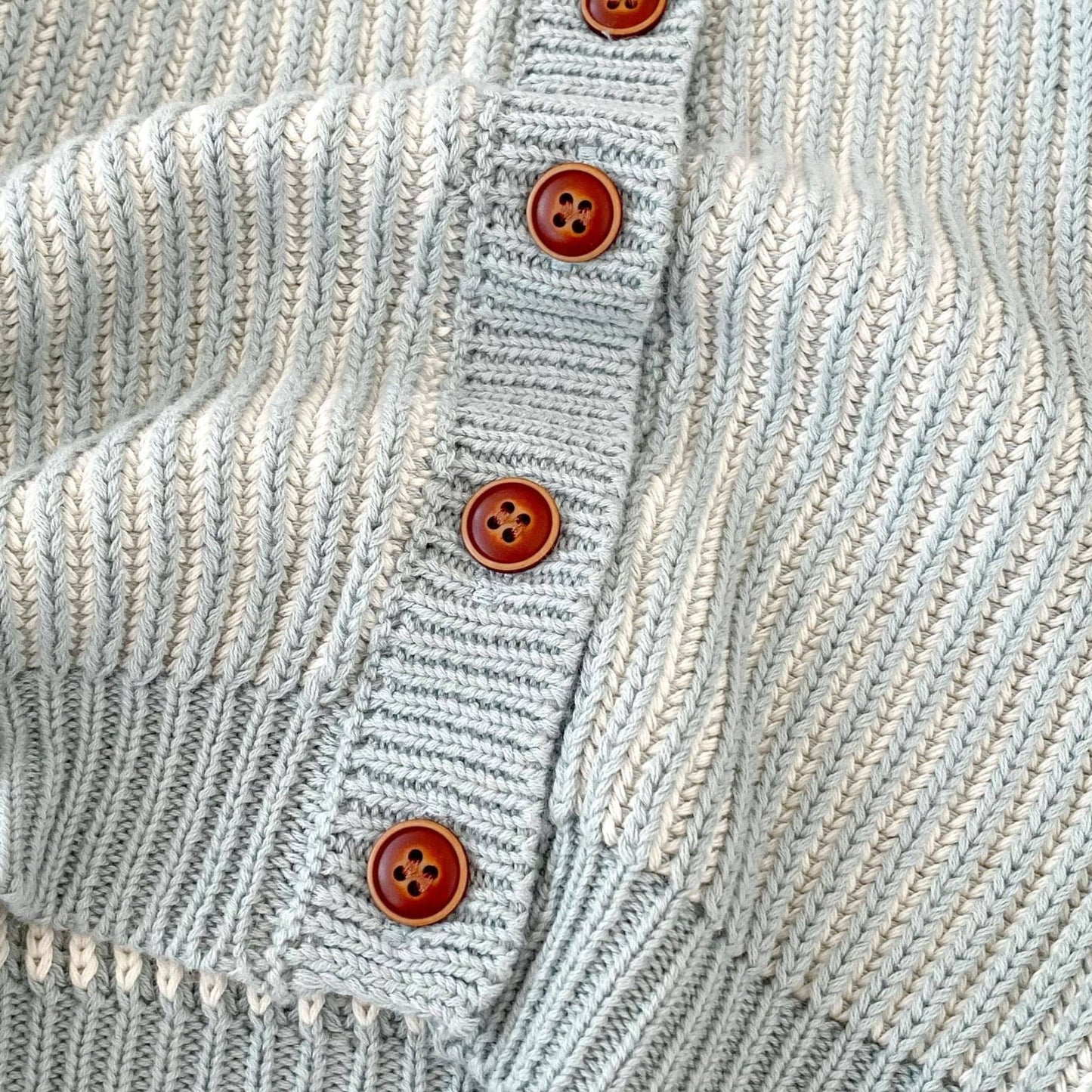 River Rib Knit Cardigan - Lake Blue (3m-3yrs)