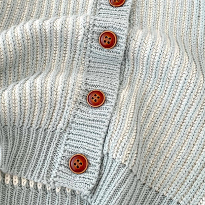 River Rib Knit Cardigan - Lake Blue (3m-3yrs)