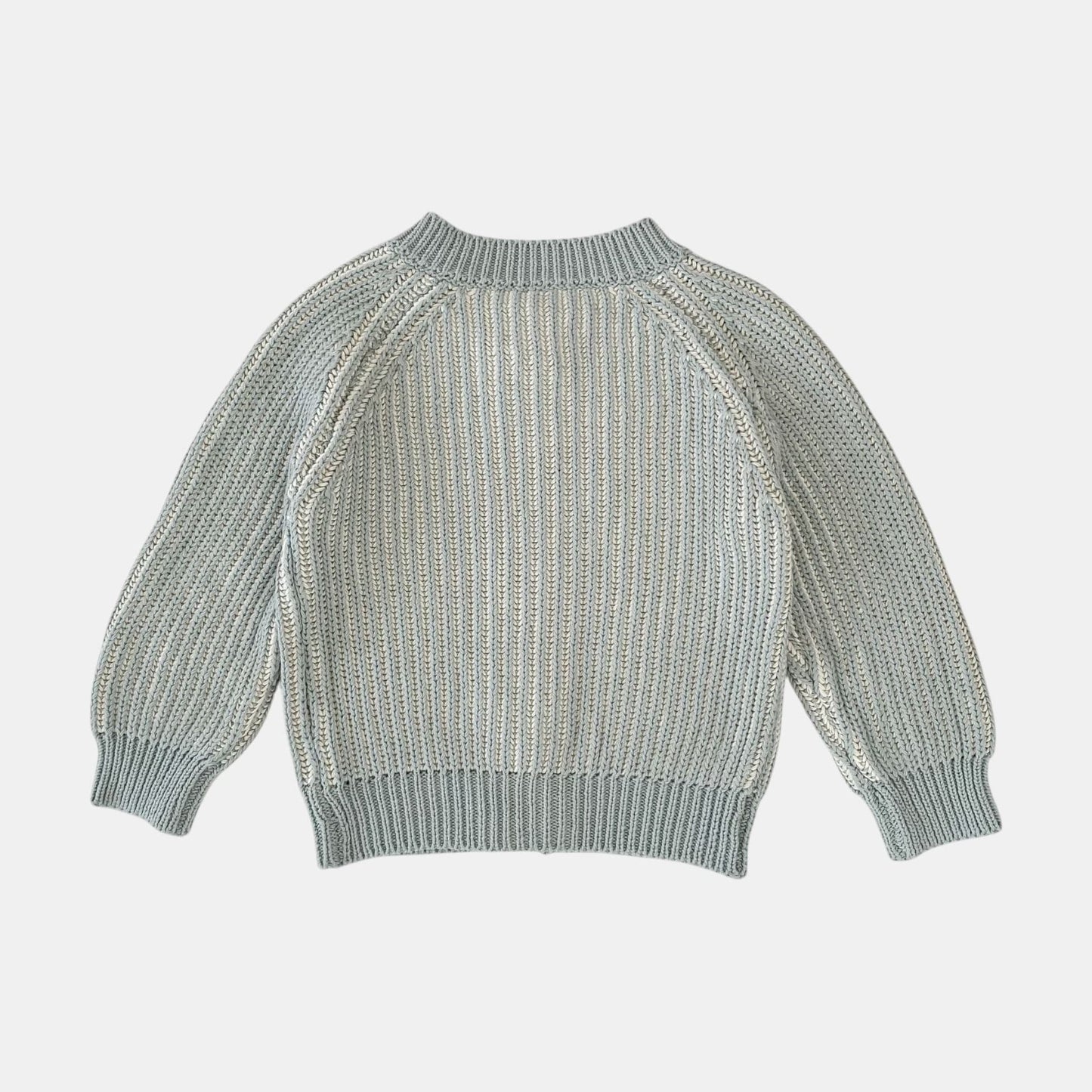 River Rib Knit Cardigan - Lake Blue (3m-3yrs)