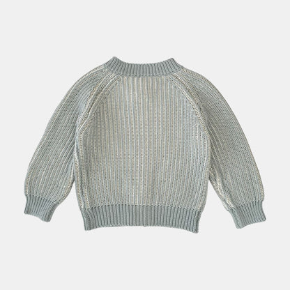 River Rib Knit Cardigan - Lake Blue (3m-3yrs)