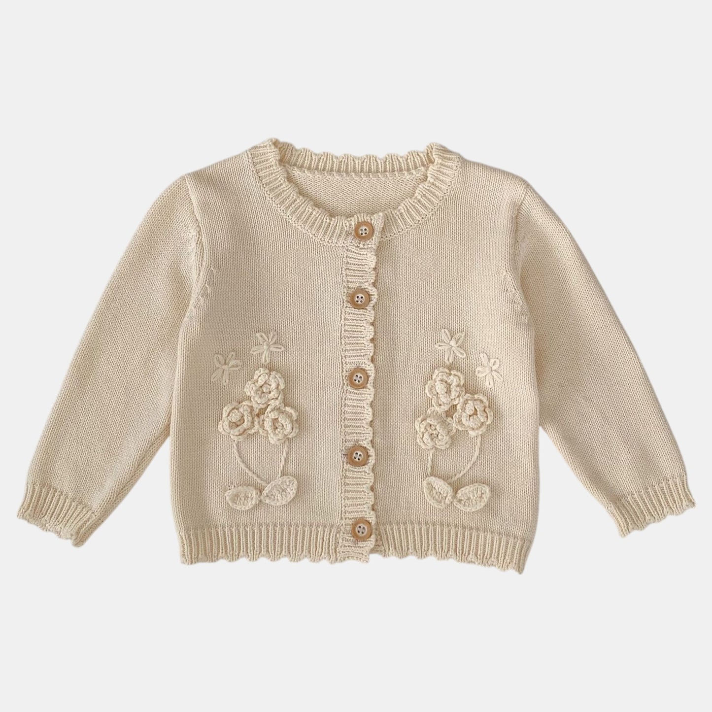 Rosa Bloom Cotton Knit Cardigan (3m-3yrs)