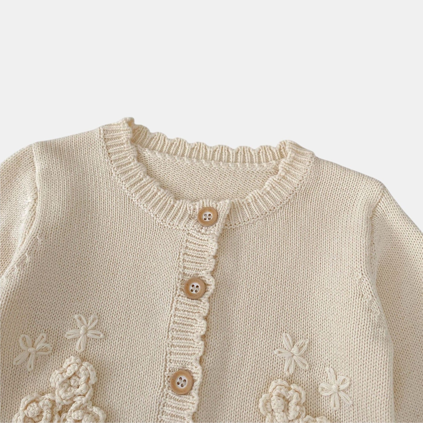 Rosa Bloom Cotton Knit Cardigan (3m-3yrs)